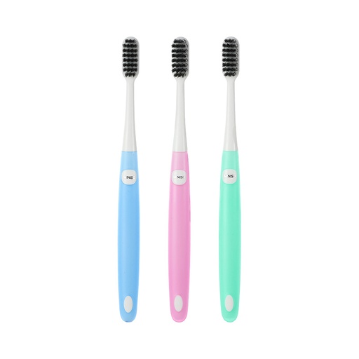 [CHARCOAL SOFT BRISTLES TOOTHBRUSH 3 COUNT (Miniso)] CHARCOAL SOFT BRISTLES TOOTHBRUSH 3 COUNT