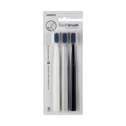 [Classic Toothbrush 3 Pack (Miniso)] Classic Toothbrush 3 Pack