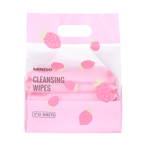 [Energy of Fruits Cleansing Wipes 5 10 Sheets Straw (Miniso)] Energy of Fruits Cleansing Wipes 5 10 Sheets Straw