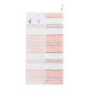 Royal Color Striped Cotton Towel Pink